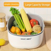 Resim Smart Home™ Büyük Kapasiteli Otomatik Meyve ve Sebze Temizleme Makinesi - Kimyasal İçermez, Besin Koruma ile Derinlemesine Temizlik Mutfak Aletleri, Taşınabilir, Kullanımı Kolay, USB Güçlü, Taze Ürünler için İdeal, Meyve ve Sebze Temizleyici 