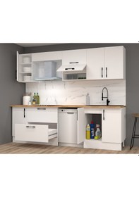 Resim 260 Cm Sefa Hazır Mutfak Dolabı Beyaz 