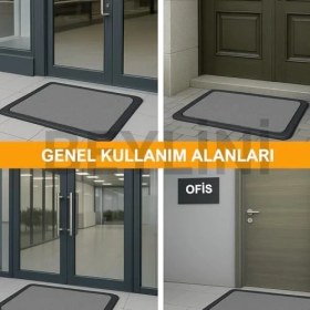 Resim Ohbe Express Beylini Dezenfektan Hijyen Paspası Dış Kapı Ev Ofis Apartman Giriş Halısı Kıvırcık Paspas Kaydırmaz Havuzlu (Gri) 