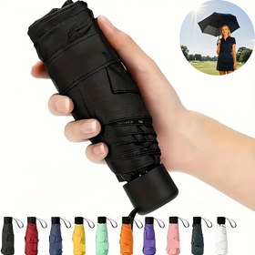 Resim Kompakt 6-Rib Mini Katlanabilir Şemsiye Seti - Küçük ve Taşınabilir, Ultra-Hafif Güneşlik Şemsiye, Mini Şemsiye, Taşınabilir Katlanabilir Şemsiye, 6-Kemik Hafif Kompakt Şemsiye, Güçlendirilmiş Çerçeve ile Rüzgar Geçirmez Güneşli Gün Şemsiyesi, Seyahat, Okul, Günlük Kullanım için Uygun, Unisex, Seyahat/Açık Hava Aktiviteleri/Günlük Seyahat için İdeal 