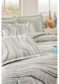 Resim Özdilek Natural Marble Çift Kişilik Yatak Örtülü Nevresim Takımı Mint 