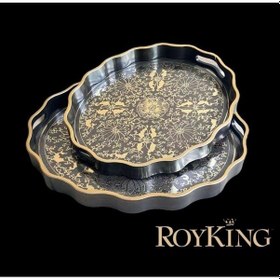 Resim Royking 2 Li Oval Tepsi 44x36-38x31 Cm Fx 055 