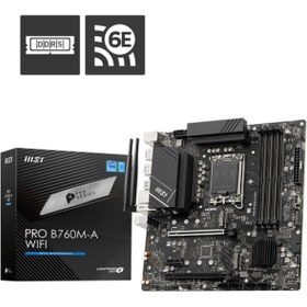 Resim MSI Pro B760m-a Wıfı Ddr5 Intel B760 Soket 1700 Ddr5 6800(OC)mhz Matx Gaming (OYUNCU) Anakart 