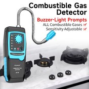 Resim Aicevoos Dijital Ekran Yakıt Gazı Sızıntı Dedektörü Yakıtsız Gaz Doğal Gaz Test Cihazı Metan Ses Işık Uyarıları Ölçüm Cihazı 