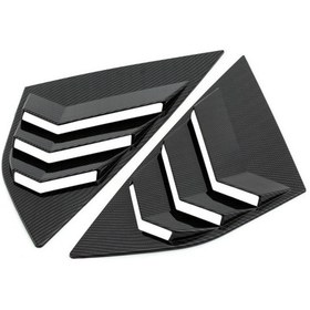 Resim Arka Cam Panjurları Araba Arka Cam Perdeleri Yan Tuyere Panjurları Havalandırma Ford Focus St Rs Mk3 Hatchback Karbon Fiber Stili 