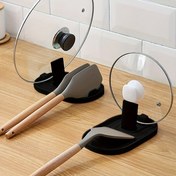 Resim 1 adet Tencere Kapağı Tutucu, Çorba Kaşığı Rafı, Katlanabilir Pişirme Spatulası Tutucu, Masaüstü Depolama Rafı, Kaşık Matı, Ev Mutfak Restoranı için, Mutfak Malzemeleri, Mutfak Araçları, Mutfak Depolama Aksesuarları 