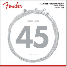 Resim Fender Stainless 9050's Flatwound Bas Gitar Telli - 9050L (45-100) 