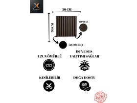 Resim Mdf Ahşap Duvar Paneli Dekoratif 50X50 cm 