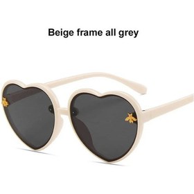 Resim Moonbıffykız Çocuk Kalp Şekilli Parlak Güneş Gözlüğü Uv Koruma Parti Aksesuarıyellow51gri Gri 