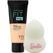 Resim Maybelline Fit Me Matte+Poreless Fondöten 115 Ivory Sünger Seti 