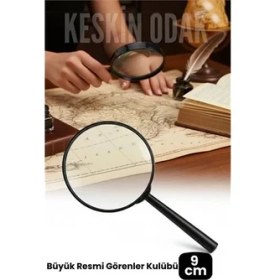 Resim Bucuks Mey Ithalat® 9 cm Optik Lensli El Tipi Büyüteç | Profesyonel Okuma, Hobi, Koleksiyon Merceği 722537 