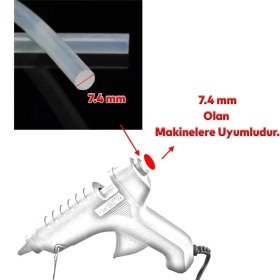 Resim Ecovibe Uygun Elektronik 10 Adet Mum Sıcak Silikon, 7mm - 30CM Ince Şeffaf Silikon 