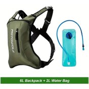 Resim Dashanshop Askeri Yeşil 6l Motosiklet Sırt Çantası Dayanıklı Pvc Çok Bölmeli Ayarlanabilir Askı Askeri Yeşil 