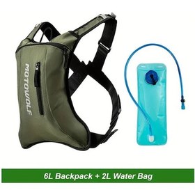 Resim Dashanshop Askeri Yeşil 6l Motosiklet Sırt Çantası Dayanıklı Pvc Çok Bölmeli Ayarlanabilir Askı Askeri Yeşil 