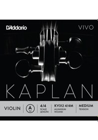 Resim Daddario Kv312 Keman Tek Tel Kaplan Vivo Re-d , 4/4 