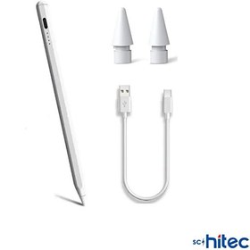 Resim ScHitec Stylus Pro Dokunmatik Tablet Kalemi Şarjlı Beyaz 