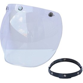 Resim Lemestar "yüksek Kaliteli Motosiklet Balon Vizör - Güneş, Yağmur Ve Toza Karşı Net Görüş" Transparent 