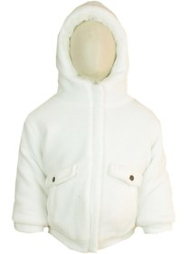 Resim Babydola Erkek Bebek Peluş Kapşonlu Cepli Polar Mont 