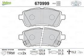 Resim Ford Fiesta 2012-2018 Ön Fren Balata Takımı Valeo Marka 670999 - 1550219 