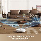 Resim Dreame Robot Süpürge, LDS navigasyon ve 5000Pa emiş gücü, maksimum 280 dakika çalışma süresi halılar 