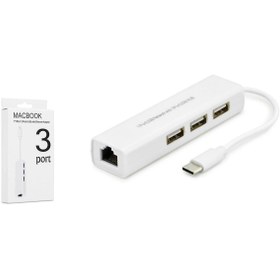 Resim HADRON HDX7007 Type-C 3.1 Ethernet Çevirici 3x USB HUB 