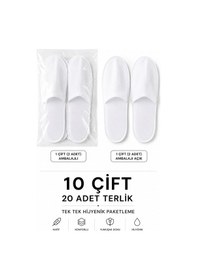 Resim 10 Çift Tek Kullanımlık Otel Spa Terlik Seti Tabansız Tela 