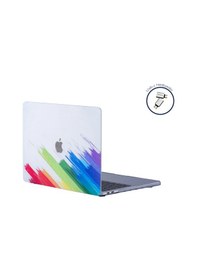 Resim Apple Uyumlu MacBook Air M1 Kılıf 13 İnç Paint03 Touchıd'li M1 Air A2337 A2179 A1932 İle Beyaz 