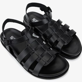 Resim Valmenti Erkek Hakiki Deri Siyah Düz Sandalet 1152 27045 Erk Sndlt Y26 Nero 