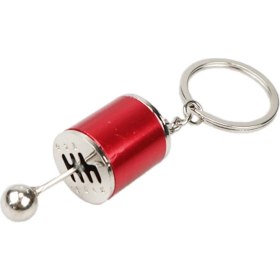 Resim Evefix Hareketli Araba Vites Anahtarlık Altı Hız Manuel Vites Dişli Shifter Topuzu Metal Anahtarlık 