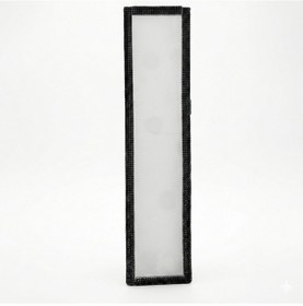 Resim Kristal Taşlı İç Dikiz Aynası Tırnaklı Ayna 29,5x7cm Siyah 