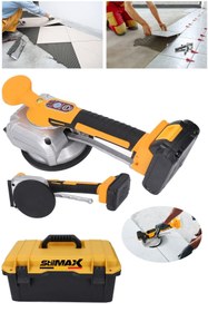 Resim stilmax Çift Akülü Yüksek Torklu 48V Fayans Tutma Yerleştirme Makinesi Kilitli Profesyonel Vantuz Makinesi 