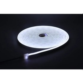 Resim Neon Led Şerit 5metre Soğuk Beyaz Led Zincir Bandı Hortum Esnek Dekoratif Aydınlatma Işık 12v 10w 