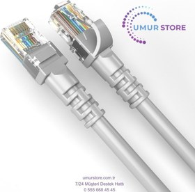 Resim 20 Metre Cat6 Network-Ağ-Ethernet Kablosu Gri 