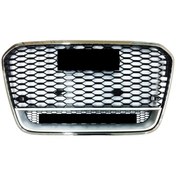 Resim Audi A6 RS6 Panjur Quattro Yazılı Krom/Siyah RS 2011-2014 Arası Uyumlu 