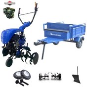 Resim Flash 250 Briggs Stratton 7 HP Benzinli Çapa Makinesi + Makaslı Römork 