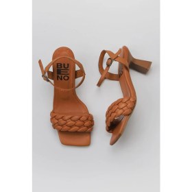 Resim Bueno Shoes Taba Deri Kadın Topuklu Sandalet 01WY6800 01WY6800 