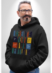 Resim Geleçeği Seninle Planlayalım Kadın Erkek Siyah Kapüşonlu Sweatshirt Hoodie Siyah 