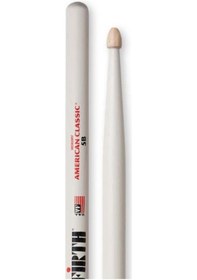 Resim Vic Firth V5bw American Classic 5b White Baget Beyaz Kaplama - Görsel Şov - Ahşap Uç 
