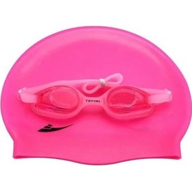 Resim Tryon Ygs-2060 Yüzücü Gözlük Bone Seti Pembe 