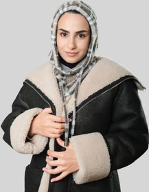 Resim Hürrem Bone Vizon Bağcıklı Salaş Balaklava Boyunluklu Bere Jakar Ekoseli 2324 10 Vizon 