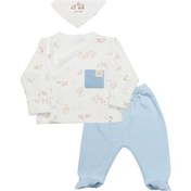 Resim Bistyle Curly Lamb 3'lü Zıbın Takımı 13107 Bej Ekru Çok Renkli 