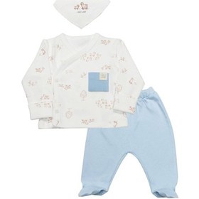 Resim Bistyle Curly Lamb 3'lü Zıbın Takımı 13107 Bej Ekru Çok Renkli 