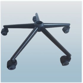 Resim Sandofis Siyah Metal Yıldız Ayak+oyuncu Çalışma Koltuğu Tekeri 