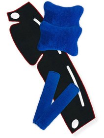 Resim Hyundai Accent Yumurta Kasa 1996-2000 Torpido Halısı + 2 Li Oto Boyun Yastığı & Emniyet Kemer Pedi Siyah 