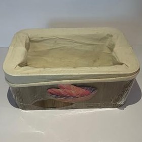 Resim Bambu Ekmek Sepeti 23x13x7cm, Bambu Ekmeklik, Bambu Ekmek Sunumluk 