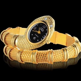 Resim Toz Vintage Allera Yılan Görünümlü Vintage Retro Saat 