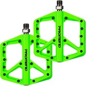 Resim motosergen Promend Renkli Platform Pedal MTB Freeride Kaymaz Rulmanlı Plastik Pedal Ultra Hafif Yeşil Renk 