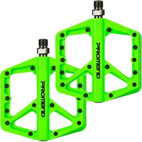 Resim motosergen Promend Renkli Platform Pedal MTB Freeride Kaymaz Rulmanlı Plastik Pedal Ultra Hafif Yeşil Renk 