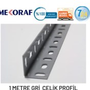 Resim Mekoraf 1 Metre Çelik Raf Profil 40X40 1,5 Mm Kalınlığında Gri 