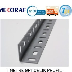 Resim Mekoraf 1 Metre Çelik Raf Profil 40X40 1,5 Mm Kalınlığında Gri 